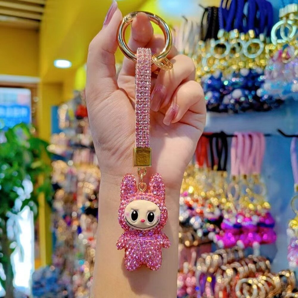 NWT Labubu Blingy Gold Keychain/ Bag Charm